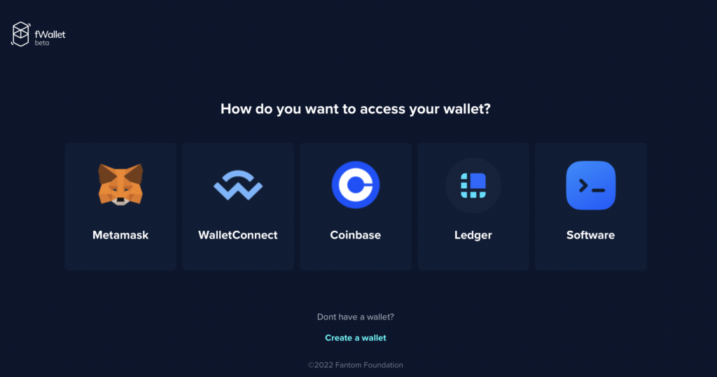 Creating a Fantom Wallet