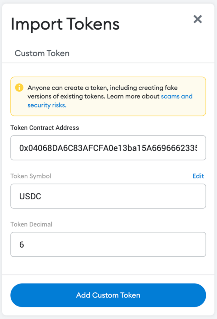 MetaMask screenshot